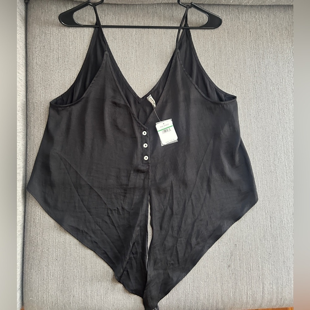 Free people Black Sleeveless Tie-Front Top - Picture 3 of 4